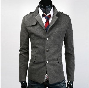 A gray suit on mannequin