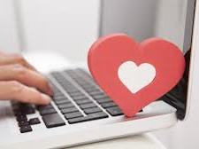 A heart symbol on laptop